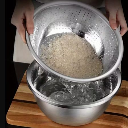 3 in 1 Stainless Steel Vegetable Cutter with Drain Basket in Bangladesh