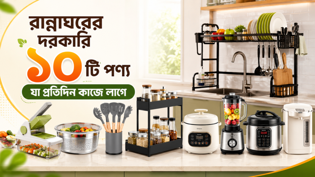 রান্নাঘরের দরকারি পণ্য for daily kitchen use in Bangladesh